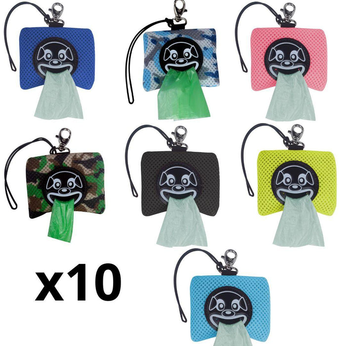 Tre Ponti x10 Dispenser Porta Sacchetti Igienici Easy Clean Happy Face mix di colori
