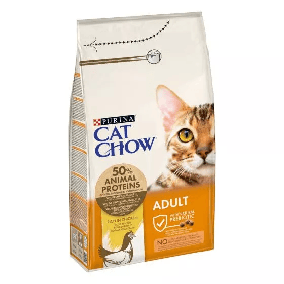 Purina Cat chow Adult Ricco in Pollo crocchette per gatti 1,5kg - Emalles