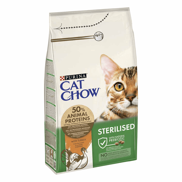 Purina Cat chow Sterilised Tacchino crocchette per gatti 1,5kg - Emalles
