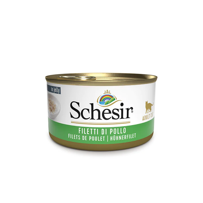 Schesir Filetti pollo gelatina 85g umido per gatto adulto-Schesir-Emalles