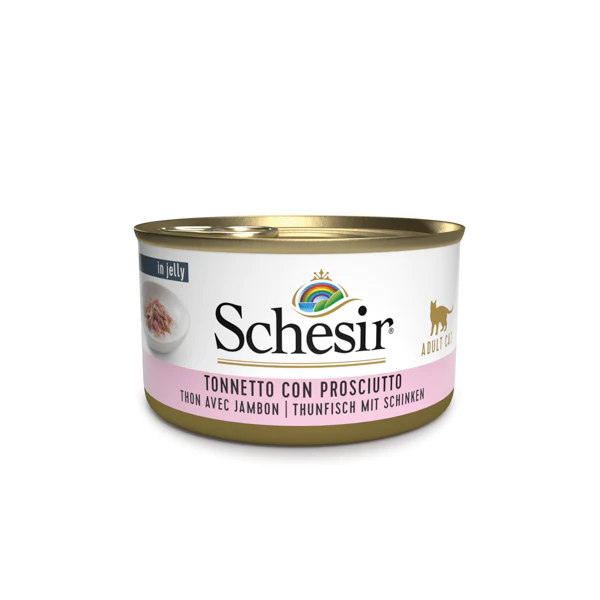 Schesir Tonnetto con prosciutto in gelatina 85g umido gatto adulto-Schesir-Emalles