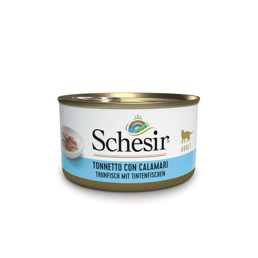 Schesir Tonnetto con calamari in gelatina 85g umido gatto adulto-Schesir-Emalles