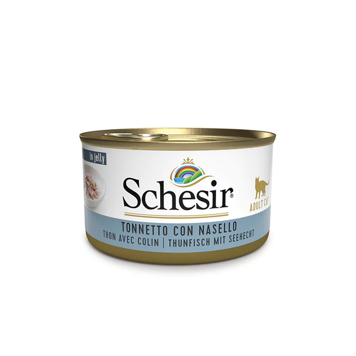 Schesir Tonnetto con nasello in gelatina 85g umido gatto adulto-Schesir-Emalles