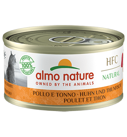 Almo Nature HFC Natural con pollo e tonno umido per gatti 70g