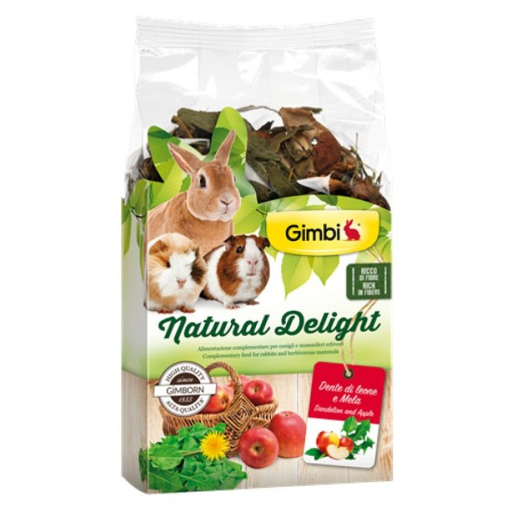 Gimbi Natural Delight Dente di Leone e Mela cibo roditori 100g-Gimbi-Emalles