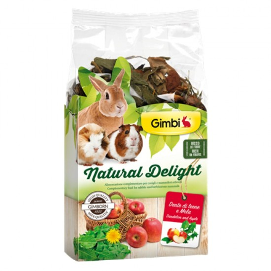 Gimbi Natural Delight Dente di Leone e Mela cibo roditori 100g-Gimbi-Emalles