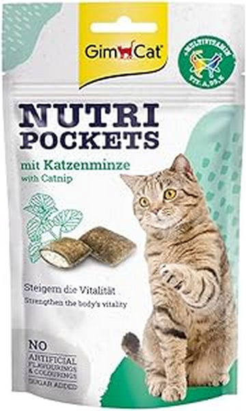 Gimcat Nutri Pockets menta gattta snack gatti 60g-Gimcat-Emalles
