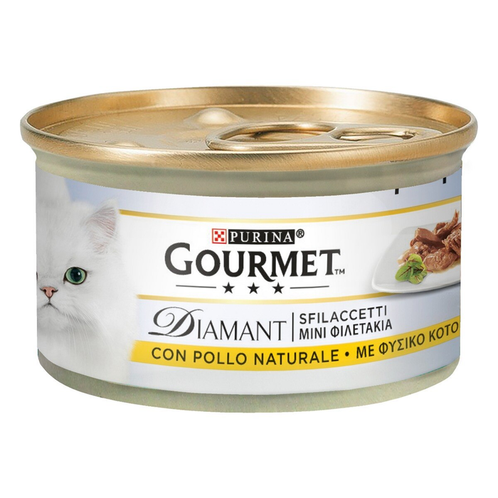 Gourmet Diamant Sfilaccetti Pollo umido gatti 85g-Gourmet-Emalles