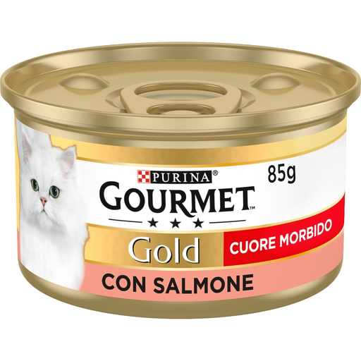 Gourmet Gold Cuore morbido Salmone umido gatti 85g-Gourmet-Emalles