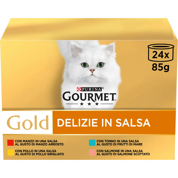 Gourmet Gold Multipack Delizie in Salsa umido gatti 24x85g-Gourmet-Emalles