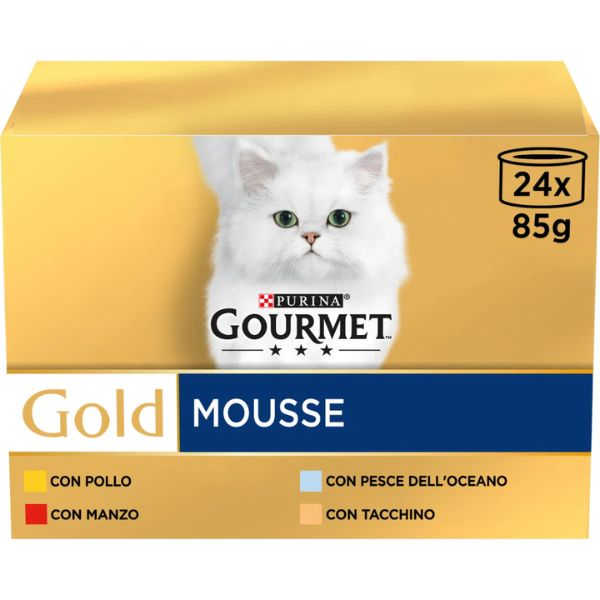 Gourmet Gold Multipack Mousse umido gatti 24x85g-Gourmet-Emalles