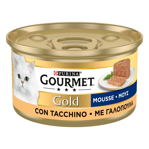 Gourmet Gold Mousse Tacchino umido gatti 85g-Gourmet-Emalles