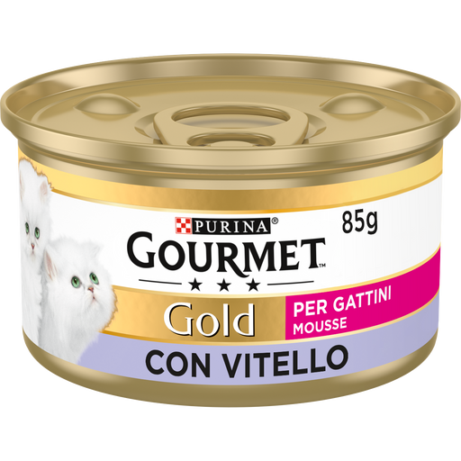Gourmet Gold Mousse Vitello umido gattini kitten 85g-Gourmet-Emalles