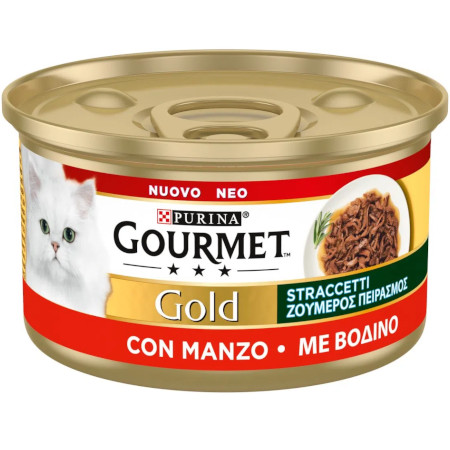Gourmet Gold Straccetti Manzo umido gatti 85g-Gourmet-Emalles