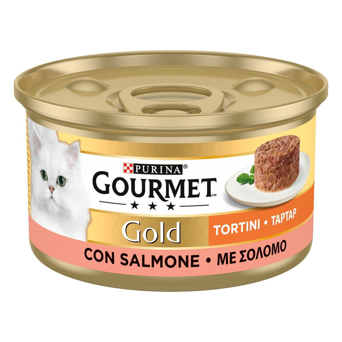 Gourmet Gold Tortini Salmone umido gatti 85g-Gourmet-Emalles
