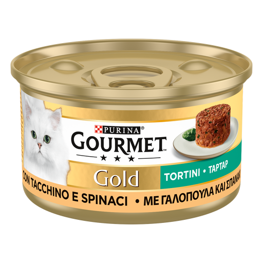 Gourmet Gold Tortini Tacchino Spinaci umido gatti 85g-Gourmet-Emalles