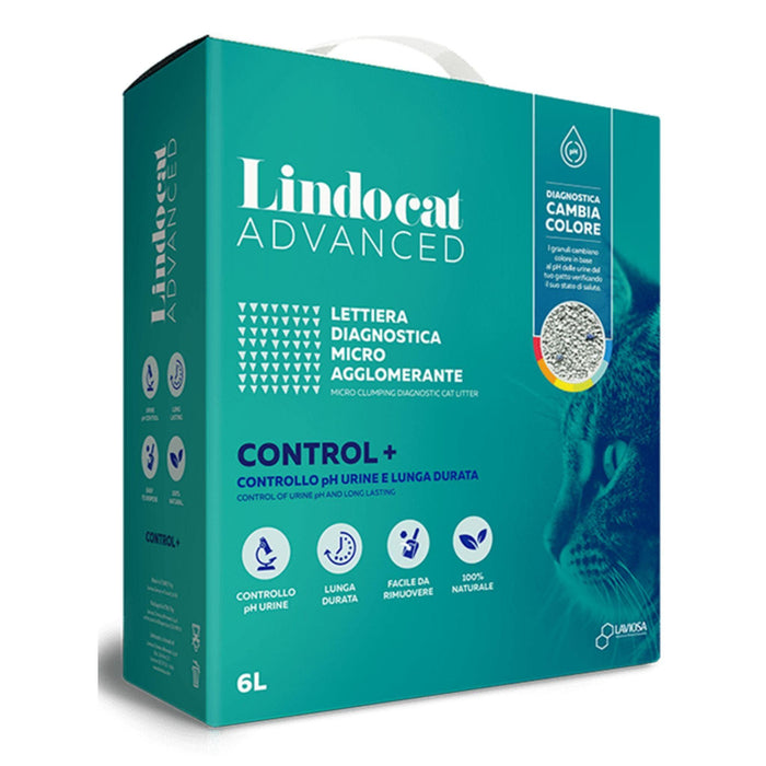 Lindocat Advanced control+ lettiera diagnostica per gatti 100% naturale 6L - Emalles
