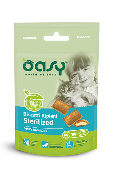 Oasy Biscotti Ripieni sterilized snack gatti 60g-Oasy-Emalles