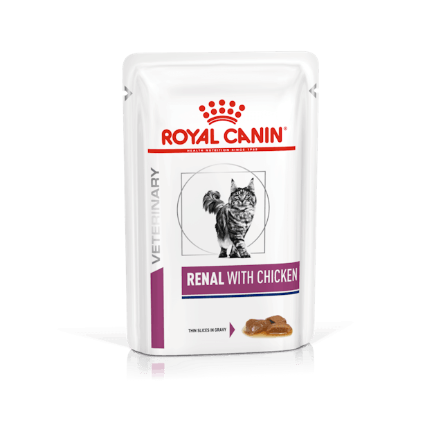 Royal Canin veterenary Renal con Pollo umido per Gatti 12x85g - Emalles