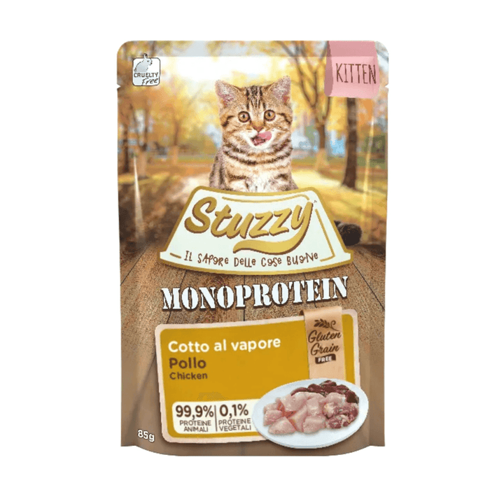 Stuzzy Monoprotein per gattini pollo cotto al vapore 85g
