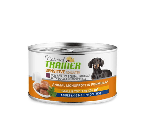 Natural Trainer Sensitive no gluten Small Adult anatra umido cani 150g-Natural Trainer-Emalles