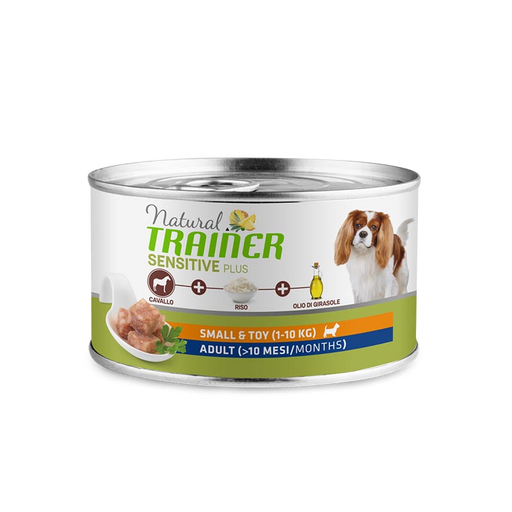 Natural Trainer Sensitive Plus Small Adult cavallo umido cani 150g-Natural Trainer-Emalles