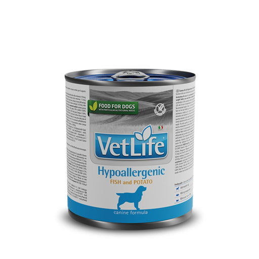 Farmina Vet Life Hypoallergenic pesce e patate umido per cani 300g - Emalles