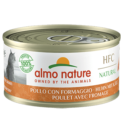 Almo Nature HFC Natural pollo con formaggio umido per Gatti 70g